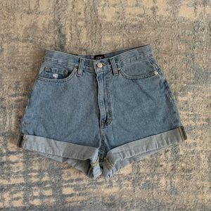 High waisted jean shorts!